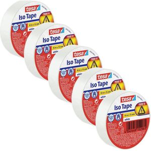 tesa 56192-00503-23 Isolatietape tesa Wit (l x b) 10 m x 15 mm 5 stuk(s)