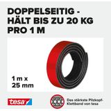 tesa - Ultra Power Lock Tape - Klittenband - Zwart - 20 kg/m