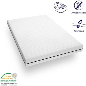 Matras - 120x200 cm - 7 zones - koudschuim - premium plus tijk - 15 cm