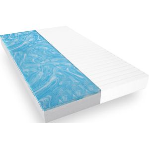 Matras - 7 Zones - 120x200 - koudschuim - gel - premium plus tijk - Gemiddeld