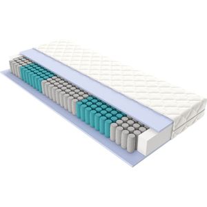 Matras 100x200 - Pocketvering matras 100x200 cm - 7 zones - Gemiddeld - Hoogte 21 cm - Eenpersoons