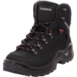 LOWA Renegade GTX MID Ws dames wandellaarzen trekkingschoen outdoor Goretex 320945 zwart, zwart pruim, 40 EU