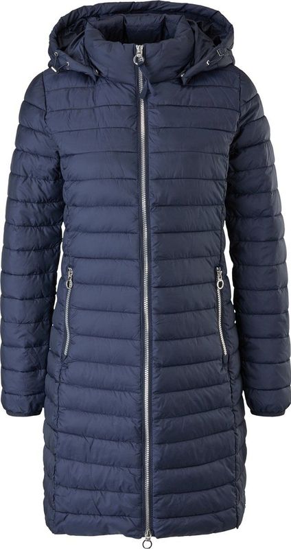 Gewatteerde Mantel - Dames - Zwart - Met Capuchon - Regular Fit