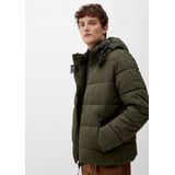 Winterjas - Gewatteerde Jas - Effen - Afneembare Capuchon - Normale Pasvorm