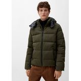 Winterjas - Gewatteerde Jas - Effen - Afneembare Capuchon - Normale Pasvorm