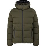 Winterjas - Gewatteerde Jas - Effen - Afneembare Capuchon - Normale Pasvorm