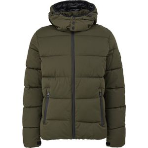 Winterjas - Gewatteerde Jas - Effen - Afneembare Capuchon - Normale Pasvorm