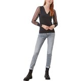 Q/S designed by - T-shirt - Maat M - Vrouwen - 9999 Grey / Bla - onbekend materiaal