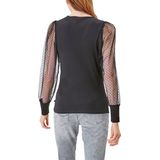 Q/S designed by - T-shirt - Maat M - Vrouwen - 9999 Grey / Bla - onbekend materiaal