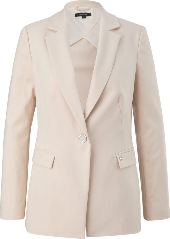 COMMA - Blazers - Crème - Slanke Pasvorm - Lange Mouw