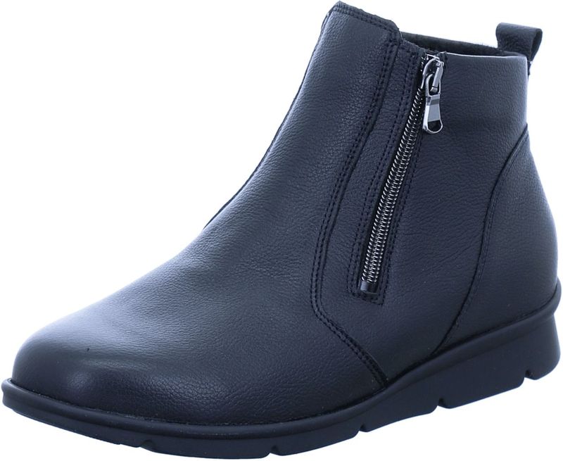 Waldläufer - 693802 - Enkellaarzen - Zwart - Leer