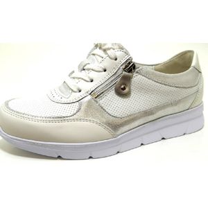 Waldläufer - 661003 - Sneakers - Wit/Zilver - Leer