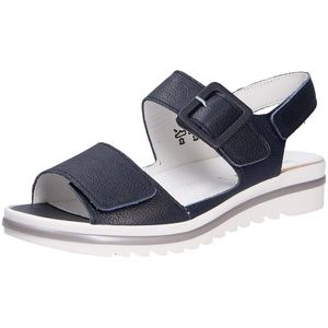 Waldlaufer 351013 H-Hakura - Platte sandalenDames Sandalen - Kleur: Blauw - Maat: 37.5