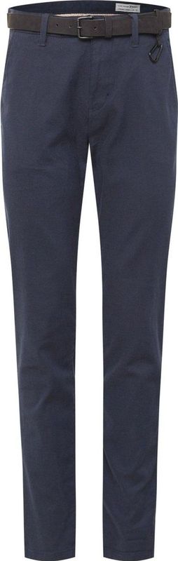 Tom Tailor Denim - Rechte Chino Broek - Navy - Dobby Yarn Dye