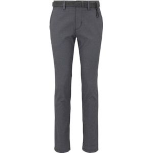 TOM TAILOR - 1020451 - Chino Broek - Anthra Dobby Yarn Dye - Rechte Pasvorm, Katoen uit Duurzame Teelt