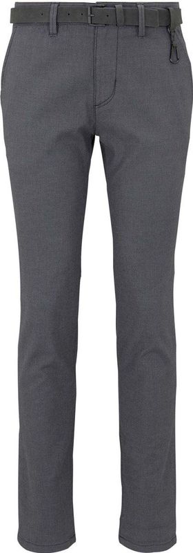 TOM TAILOR - 1020451 - Chino Broek - Anthra Dobby Yarn Dye - Rechte Pasvorm, Katoen uit Duurzame Teelt