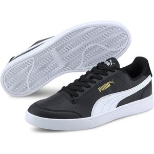 PUMA Shuffle Unisex Sneakers - Wit/Zwart/Goud - Maat 46