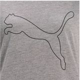 PUMA - Performance Heather Cat Tee - Dames Sportshirt - Grijs - 100% Polyester