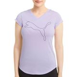 PUMA - Train Favorite Heather Cat - Sportshirt - Dames - Grijs - Katoen