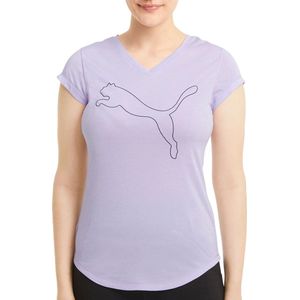 PUMA - Train Favorite Heather Cat - Sportshirt - Dames - Grijs - Katoen
