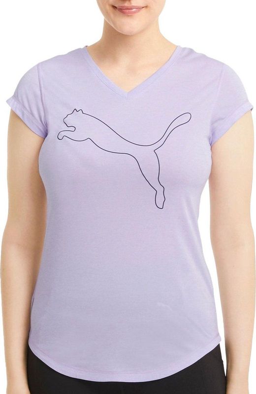 PUMA - Train Favorite Heather Cat - Sportshirt - Dames - Grijs - Katoen
