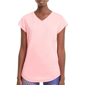 PUMA - Train Favorite Heather Cat - Sportshirt - Dames - Grijs - Katoen