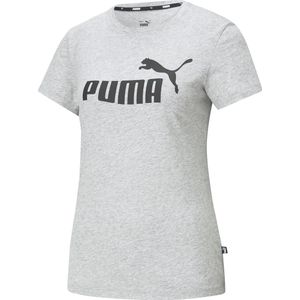 PUMA ESS Logo Tee Dames T-shirt - Lichtgrijs