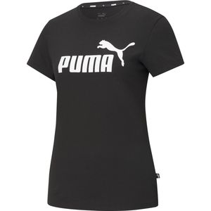 PUMA ESS Logo Tee Dames T-shirt - Zwart
