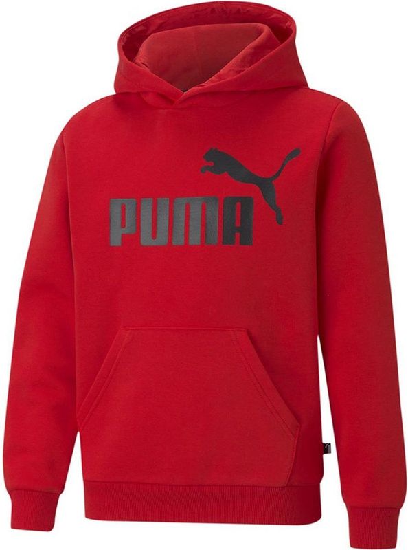 Puma - Essential Big Logo Hoodie - Rood - 5-6 Jaar - Jongen