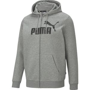 Vest Puma Men Essentials Big Logo Full Zip Hoodie Blue
