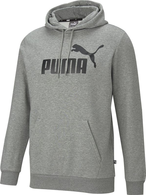 PUMA ESS Big Logo Hoodie FL Heren Trui - Grijs