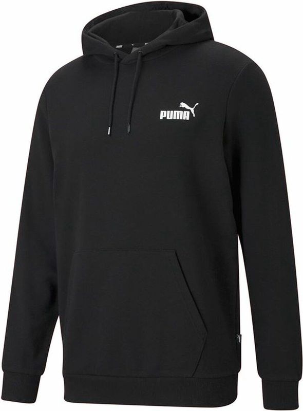 Puma - Ess Small Logo Hoodie - Zwart - Gerecycled Materiaal