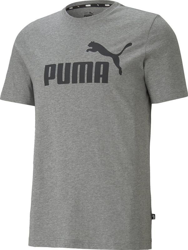 PUMA ESS Logo Tee Heren T-shirt - Grijs
