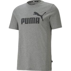 PUMA - ESS Logo Tee - T-shirt - Grijs - 100% Katoen