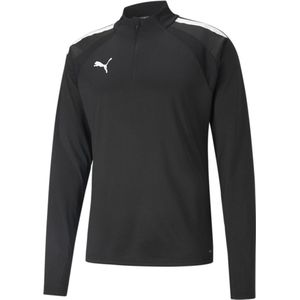 PUMA teamLIGA 1 4 Zip Top Jr Unisex sportshirt - Puma Black-Puma White