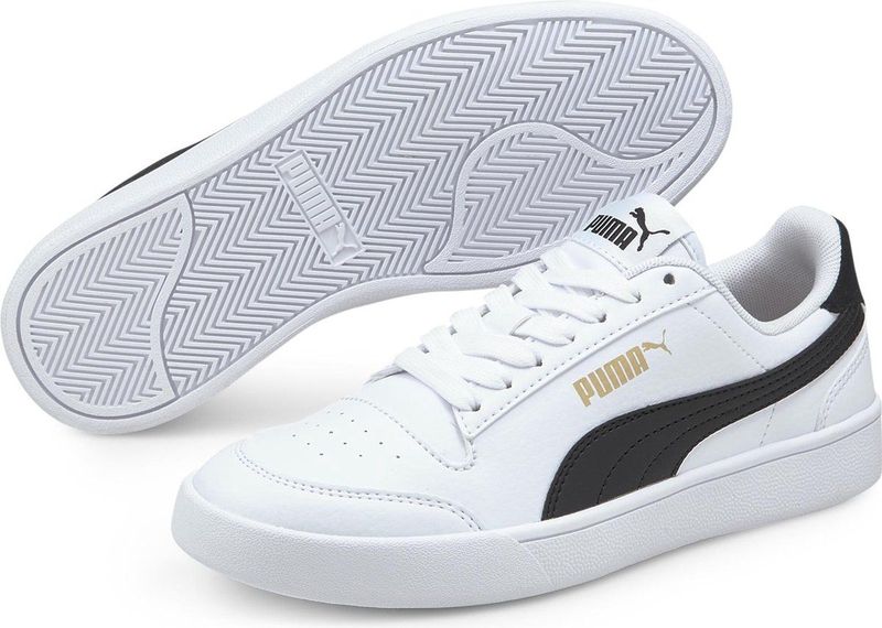 Puma - Shuffle - Sneakers - Wit - Imitatieleer - Uitneembaar Voetbed