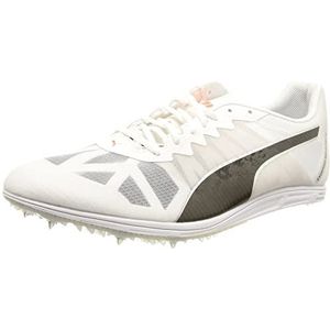 PUMA Heren evoSPEED Mid-Distance Track & Field Schoen, Puma wit Puma zwart Lava Blast, 48 EU