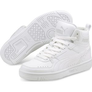 PUMA Rebound JOY Jr Unisex Sneakers - White/Limestone - Maat 37