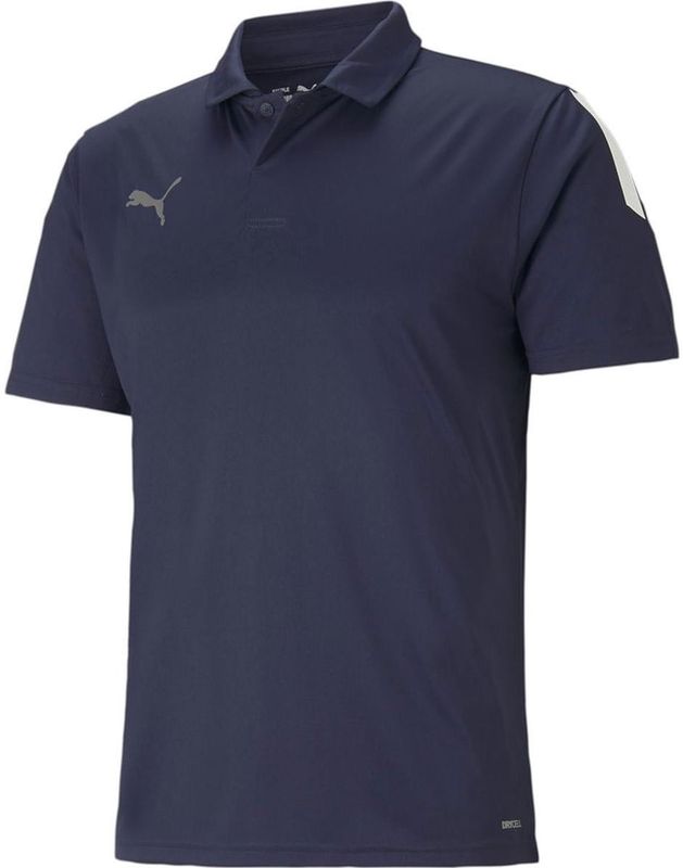 Puma - Teamliga Polo - Sportshirt - Marine - 100% Gerecycled Polyester