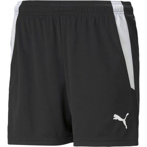 PUMA - teamLIGA - Voetbalshort - Zwart/Wit - Gerecycled Materiaal