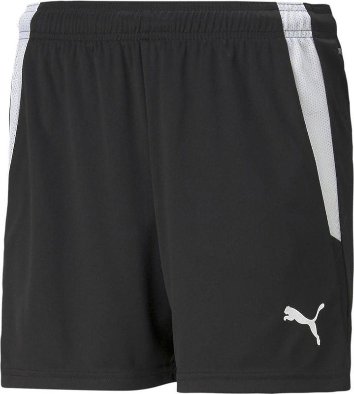 PUMA - teamLIGA - Voetbalshort - Zwart/Wit - Gerecycled Materiaal