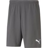 PUMA - teamRISE - Shorts - Grijs - 68% Katoen, 32% Polyester, Elastische Tailleband, Zijzakken