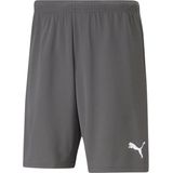 PUMA - teamRISE - Shorts - Grijs - 68% Katoen, 32% Polyester, Elastische Tailleband, Zijzakken
