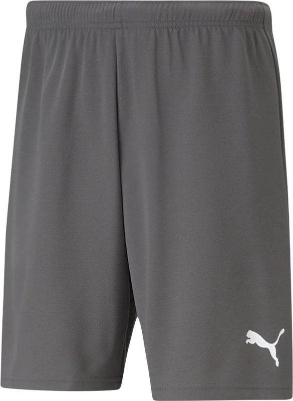 PUMA - teamRISE - Shorts - Grijs - 68% Katoen, 32% Polyester, Elastische Tailleband, Zijzakken