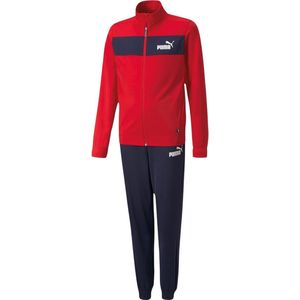 PUMA Poly Suit Cl B trainingspak voor jongens, Hoog risico Rood, 128