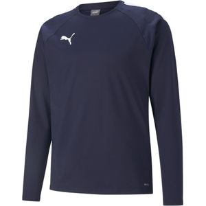 PUMA - Teamliga - Sweatshirt - Peacoat-Puma White - Gerecycleerde Materialen, DryCELL Technologie