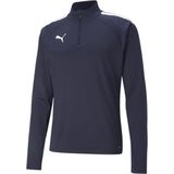 PUMA teamLIGA 1/4 Zip Top Jr Unisex sportshirt - PUMA Navy-PUMA White