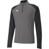 PUMA teamLIGA 1/4 Zip Top Jr Unisex sportshirt - Smoked Pearl-Puma White