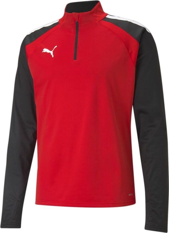 PUMA - teamLIGA Trainingstrui - Rood Zwart - 100% Gerecycled Polyester