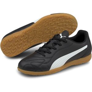 Puma Monarch II IT Voetbalschoenen Sportschoenen - Maat 34 - Unisex - zwart - wit - bruin